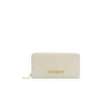 Love Moschino Portafoglio da donna avorio lettering gold zip around UNI