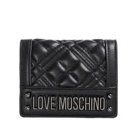 LOVE MOSCHINO PORTAFOGLI DONNA piccolo 3 Credit CARD e Monete Nero/Arg JC5601