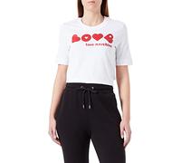 Love Moschino Regular Fit Short-Sleeved T-Shirt, Bianco 4B, 42 Donna