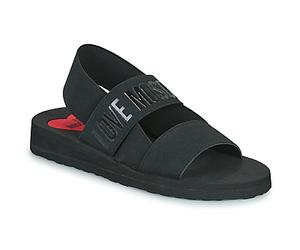 Love Moschino Sandali con zeppa ELASTIC BICOLOR in Nero 36