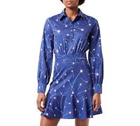 Love Moschino Shirt Dress Vestito, Dandelion F.Blu, 50 Donna