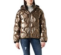 Love Moschino Short Padded Jacket in Logo Thermo Quilted Nylon with Detachable Hood Giacca Donna