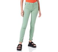 Love Moschino Skinny in Stretch Lyocell Gabardine Pantaloni, Verde, 32 Donna