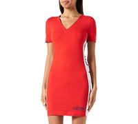 Love Moschino Slim Fit Dress, Rosso Bianco, 50 Donna