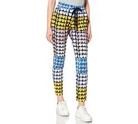 Love Moschino Slim Fit Joggers Stampati all-Over con Motivo Lovelovelove Pantaloni Casual, VAR.jellow-azzu, 48 Donna