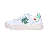 Love Moschino - Sneakers in Pelle e Tessuto - - Shoes - Donna - Bianco - 40 EU