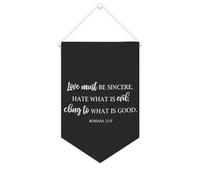 Love Must Be Sincere. Hate What Is Evil; Aggrapparsi a ciò che è buono, striscione in tela motivazionale da appendere alla parete, striscione da appendere alla parete, decorazione per la casa, per
