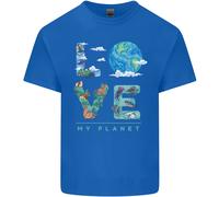 Love My Planet Climate Change Ambiente T-Shirt Ragazzi Ragazze