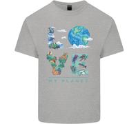 Love My Planet Climate Change Ambiente T-Shirt Ragazzi Ragazze