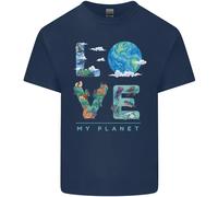 Love My Planet Climate Change Ambiente T-Shirt Ragazzi Ragazze