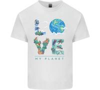 Love My Planet Climate Change Ambiente T-Shirt Ragazzi Ragazze