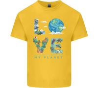 Love My Planet Climate Change Ambiente T-Shirt Ragazzi Ragazze