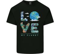 Love My Planet Climate Change Ambiente T-Shirt Ragazzi Ragazze