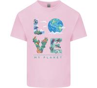 Love My Planet Climate Change Ambiente T-Shirt Ragazzi Ragazze