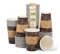 Love Nature Bicchieri Usa e Getta 180 ml - 50 Pezzi Bicchierini Caffè - Bicchieri di Carta Monouso Biodegradabili Cappuccino, Acqua u The