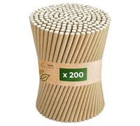 Love Nature Cannucce Cocktail 200 Pezzi - Cannucce Carta Kraft Biodegradabili - Cannuccia Ecologico