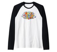 Love Needs No Words Autismo Consapevolezza Puzzle Art Maglia con Maniche Raglan