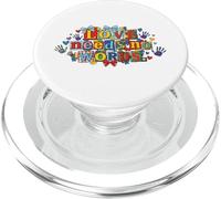 Love Needs No Words Autismo Consapevolezza Puzzle Art PopSockets PopGrip per MagSafe