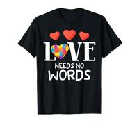 Love Needs No Words Puzzle Cuore Autismo Amore Gentilezza Maglietta