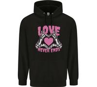 Love Never Ends Gothic Valentine's Day Uomo Felpa