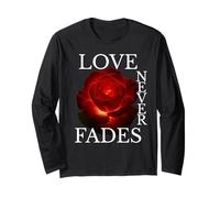 Love-Never Fades Inspirational Citazione Romantica Maglia a Manica