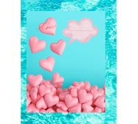 Love: Notebook, Diary, Sketchbook, White Cards With Hearts Inside. A Gift for Lovers, a Valentine's Day Gift.: The notebook contains 110 blank pages with hearts on each page.