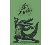 Love Notes Dancing Alligator Notebook: Black & White Lined Journal for Animal Lovers