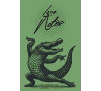 Love Notes Dancing Alligator Notebook: Black & White Lined Journal for Animal Lovers