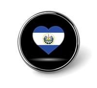Love of Ecuador - Spilla rotonda in metallo, a forma di cuore, per uomo e donna