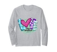 Love One Another 1 Giovanni 4:7 Scritture Bibbia Messaggio Opera d'Arte Maglia a Manica