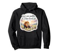 Love One Another As I Have Loved You, Versetto della Bibbia Cristiana Felpa con Cappuccio