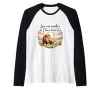 Love One Another As I Have Loved You, Versetto della Bibbia Cristiana Maglia con Maniche Raglan