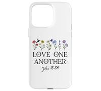 Love One Another Daisy Boho Christian Bible Verse John 13:34 Custodia per iPhone 15 Pro Max