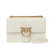 Pinko Love One Classic DC Vitello SE, Borsa Donna, Z14Q_Bianco Seta-Antique Gold, U