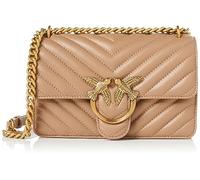 Pinko, LOVE ONE MINI DC SHEEP NAPPA C Donna, D01Q_BISCOTTO ZENZERO-ANTIQUE GOLD, size