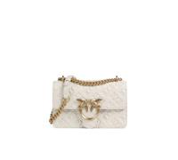 PINKO Love One Borsa a tracolla Pelle 21 cm bianco seta-antique gold (TAS023745)