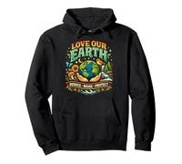 Love Our Earth Riduci Riutilizzo Proteggi Carino Eco Felpa con Cappuccio