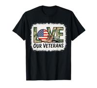 Love Our Veterans US Military Veteran Day Uomo Donna Maglietta