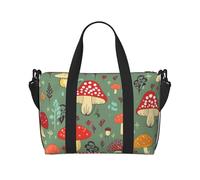 Love Owl - Borsa da viaggio unisex, resistente all'acqua, borsa da palestra per fine settimana, grande capacità, tracolla regolabile, Funghi cartoni animati., Taglia unica