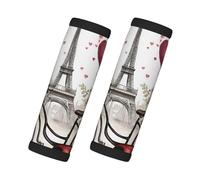 Love Paris Tower Coffee Wine Profumo Bicicletta Stampa Cuore Essenziale Viaggio Maniglia Wrap Grips 2 Confezioni Facile Identificazione Valigie