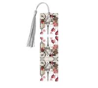 Love Paris Tower Coffee Wine Profumo Bicycle Heart Printing 5 pz Segnalibri in legno per uomini e donne, marchio unico libro da leggere, regalo ideale