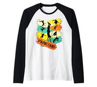 Love Parkour Camicia da Uomo Parkour Regali per Ragazzi, Bambini, Donne Maglia con Maniche Raglan