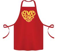 Love Parola Arte Forma Cuore contro la Guerra Hippy Cotone Grembiule 100%