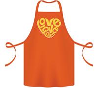 Love Parola Arte Forma Cuore contro la Guerra Hippy Cotone Grembiule 100%