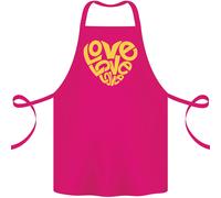 Love Parola Arte Forma Cuore contro la Guerra Hippy Cotone Grembiule 100%