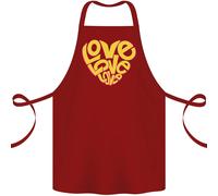 Love Parola Arte Forma Cuore contro la Guerra Hippy Cotone Grembiule 100%
