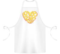 Love Parola Arte Forma Cuore contro la Guerra Hippy Cotone Grembiule 100%