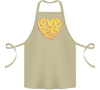 Love Parola Arte Forma Cuore contro la Guerra Hippy Cotone Grembiule 100%