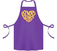 Love Parola Arte Forma Cuore contro la Guerra Hippy Cotone Grembiule 100%