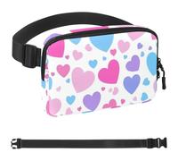 Love Pattern-1652 Marsupio da uomo e donna, marsupio con tracolla regolabile, borsa a tracolla alla moda per viaggi all'aperto, corsa, escursionismo, multicolore, 4 x 23 x 15 cm, Multicolore,